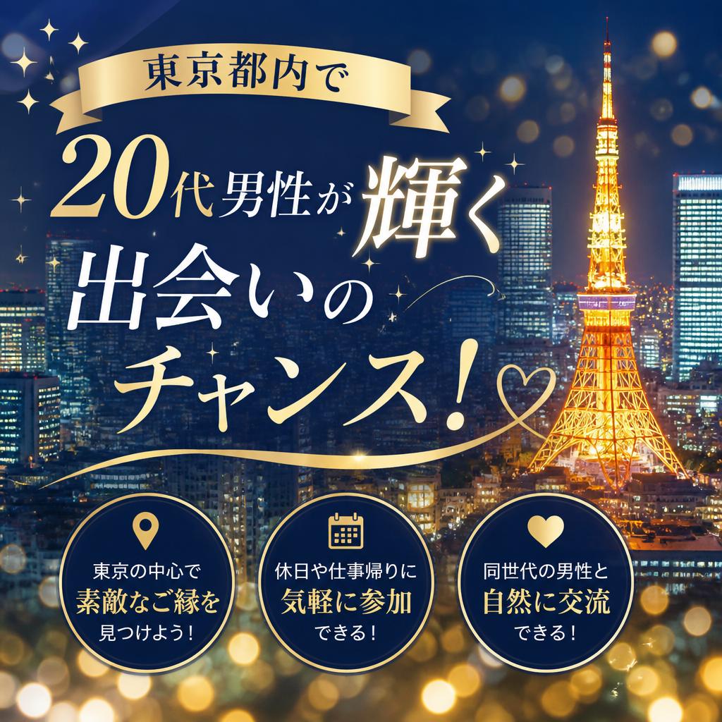 東京都内で20代男性が輝く出会いのチャンス！