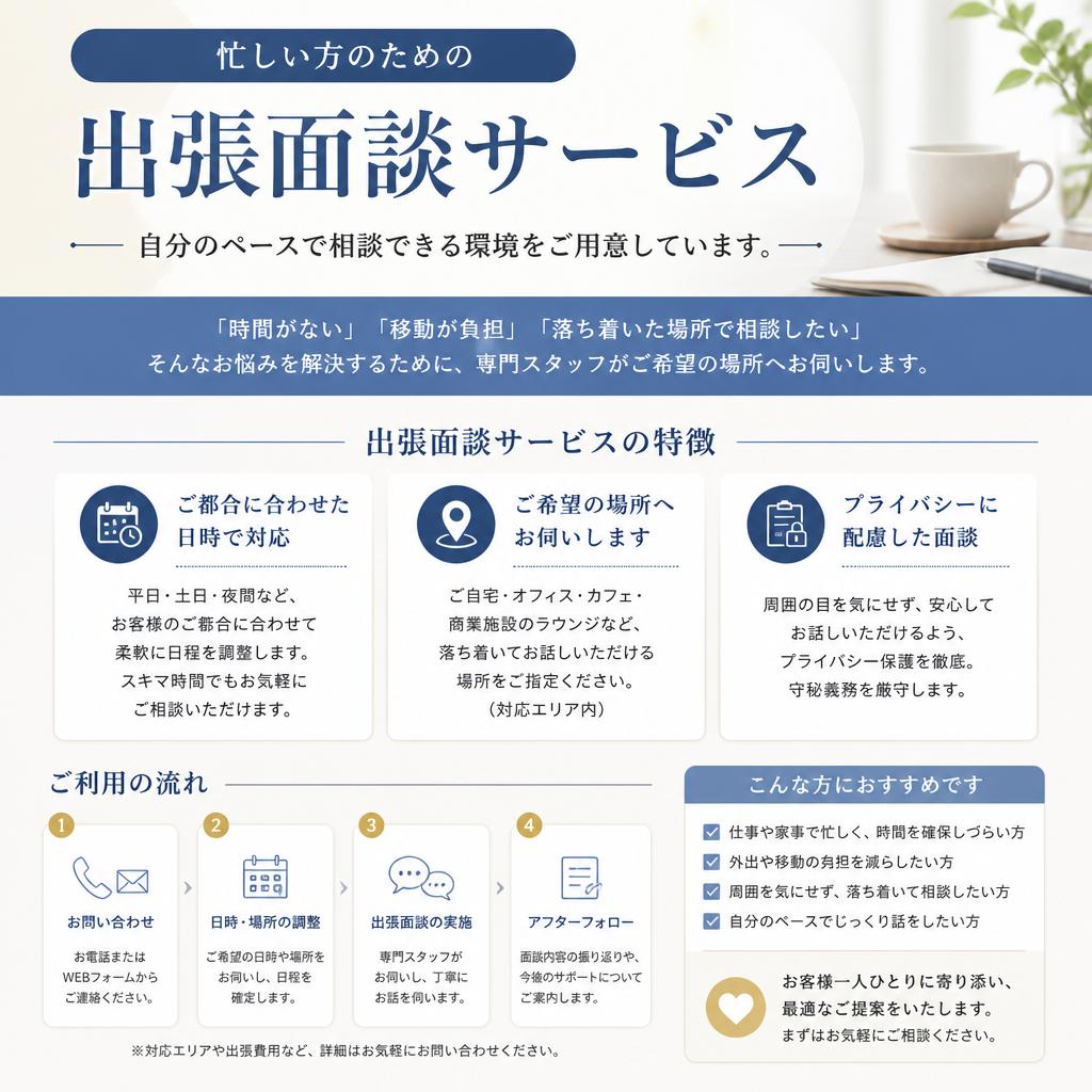 出張面談でプライバシーを重視