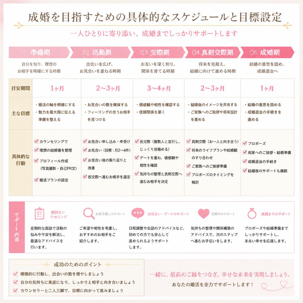 成婚に向けた具体的なステップ